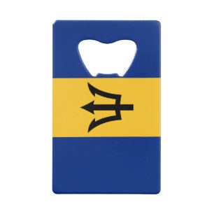 Patriotic Barbados Flag Credit Card Bottle Opener