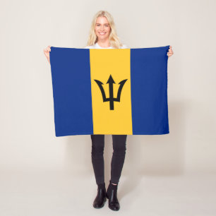 Patriotic Barbados Flag Fleece Blanket