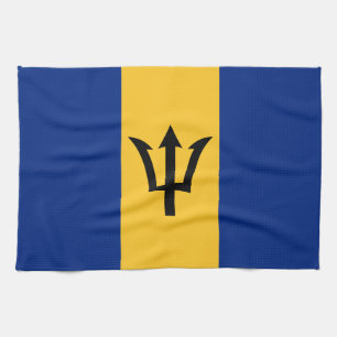 Patriotic Barbados Flag Kitchen Towel