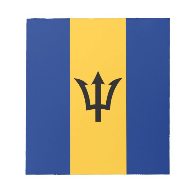 Patriotic Barbados Flag Notepad (Front)