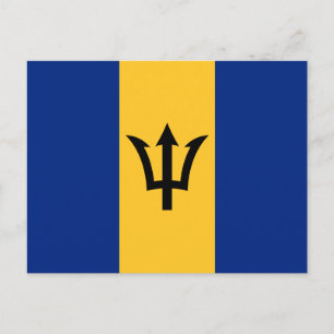 Patriotic Barbados Flag Postcard