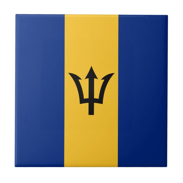 Patriotic Barbados Flag Tile (Front)