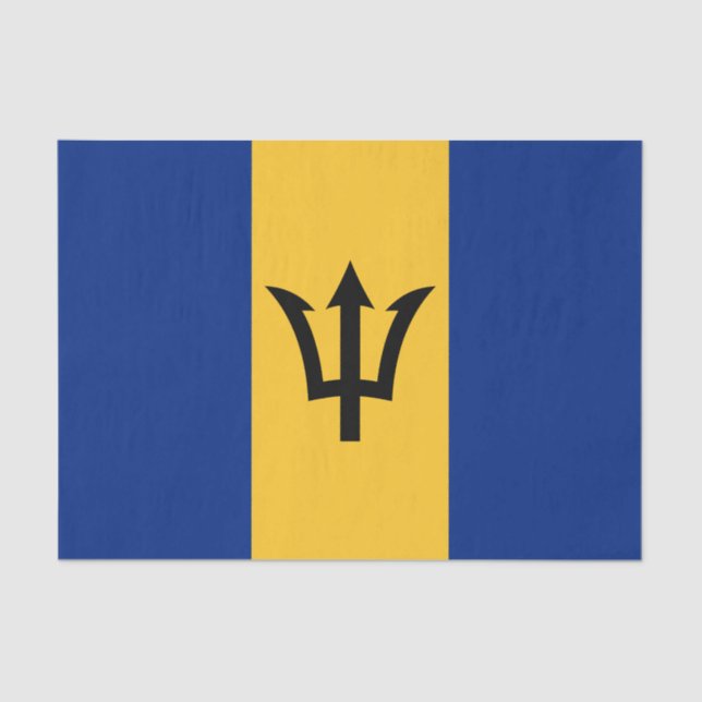 Patriotic Barbados Flag Tissue Paper (Front)