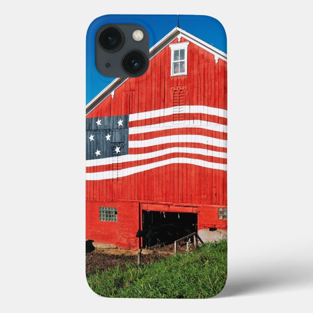 Patriotic Barn Case-Mate iPhone Case (Back)