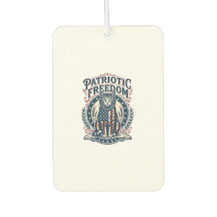 Patriotic Barn Cat Vector Graphic Tee_1 Air Freshener