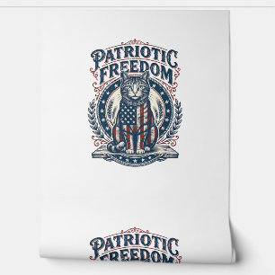 Patriotic Barn Cat Vector Graphic Tee_1 Wallpaper