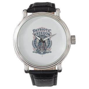 Patriotic Barn Cat Vector Graphic Tee_1 Watch