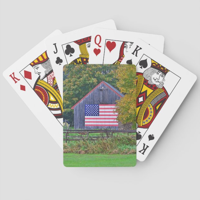 Patriotic Barn Playing Cards (Back)