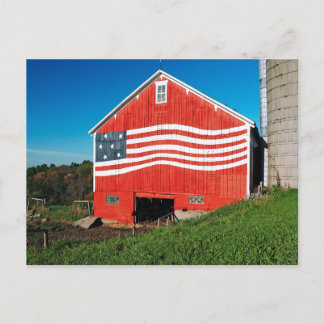 Patriotic Barn Postcard