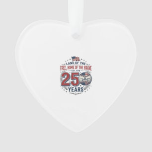 Patriotic Baseball 250 Years Vintage Shirt Design_ Ornament