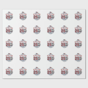 Patriotic Baseball 250 Years Vintage Shirt Design_ Wrapping Paper