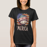 Patriotic Baseball 4th Of July Merica USA American