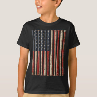 Patriotic Baseball American Flag USA 4th of July T-Shirt