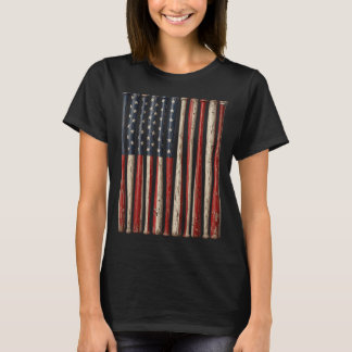 Patriotic Baseball American Flag USA 4th of July T-Shirt