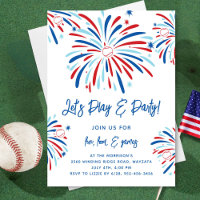Patriotic Baseball & Fireworks 4th of July Party