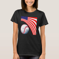 Patriotic Baseball July 4th Mens USA American Flag