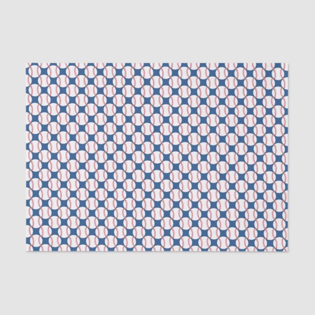 Patriotic Baseball Tissue Paper (Front)