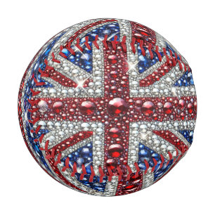 Patriotic baseball with British Colours