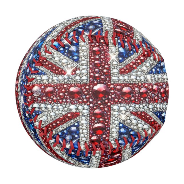 Patriotic baseball with British Colours (Front Left)