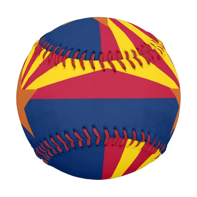 Patriotic baseball with flag of Arizona, USA (Back)