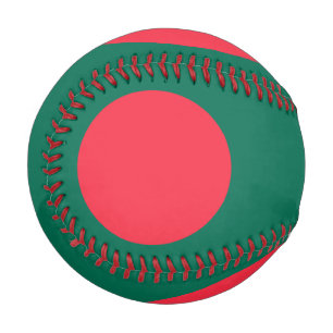 Patriotic baseball with flag of Bangladesh