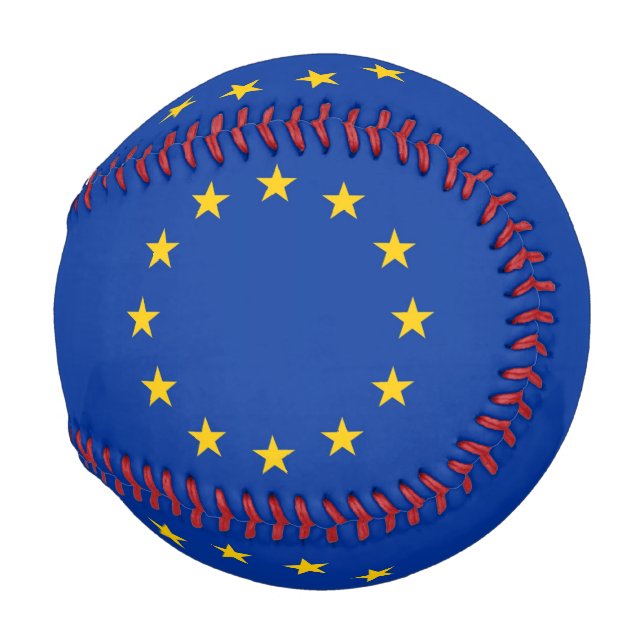Patriotic baseball with flag of European Union (Front Right)