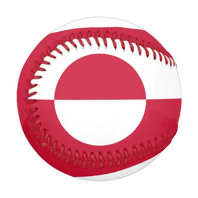 Patriotic baseball with flag of Greenland (Front Left)