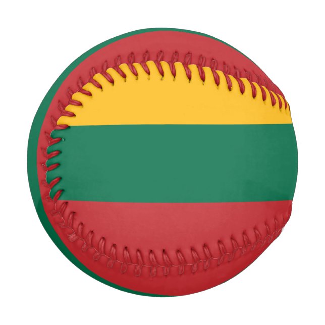 Patriotic baseball with flag of Lithuania (Front Left)