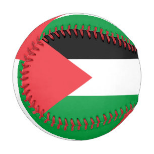Patriotic baseball with flag of Palestine