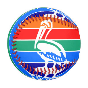 Patriotic baseball with flag of St. Petersburg