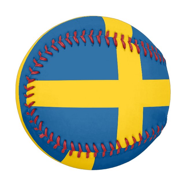 Patriotic baseball with flag of Sweden (Front Left)