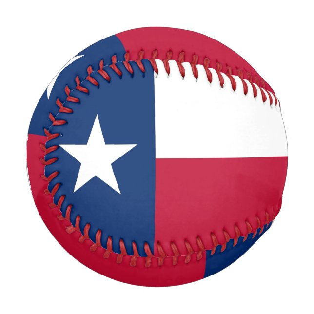 Patriotic baseball with flag of Texas (Front Left)