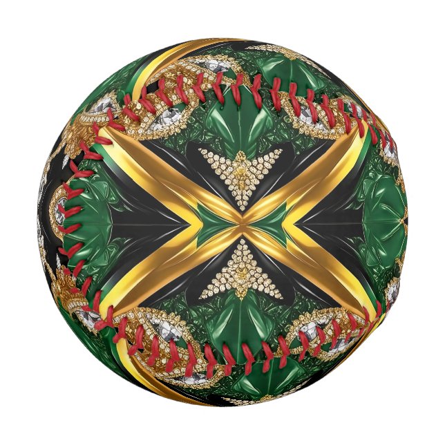 Patriotic baseball with Jamaican Colours (Front Left)