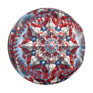 Patriotic baseball with Norwegian Colours