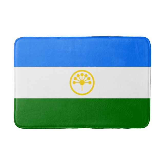 Patriotic Bashkortostan Flag Bath Mat (Front)