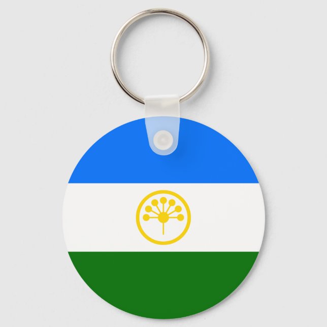 Patriotic Bashkortostan Flag Keychain (Front)
