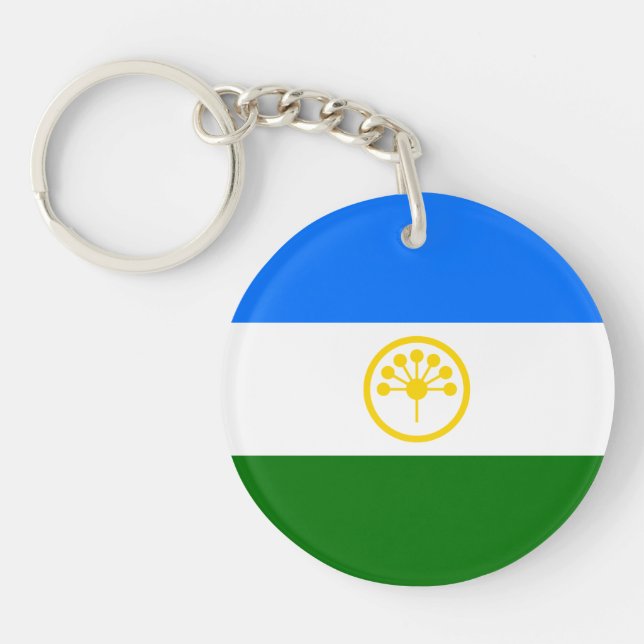 Patriotic Bashkortostan Flag Keychain (Front)