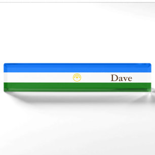 Patriotic Bashkortostan Flag Nameplate