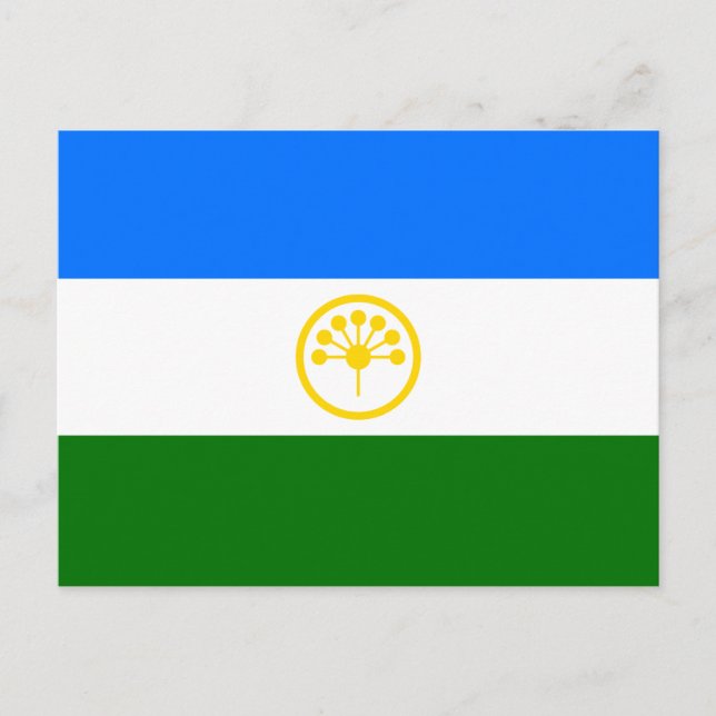 Patriotic Bashkortostan Flag Postcard (Front)