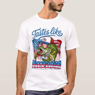 Patriotic Bass Fish Tastes Like Freedom Graphic T-Shirt