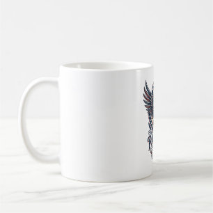 Patriotic Battle Hawk Patriotic Eagle & Hawk Ameri Coffee Mug