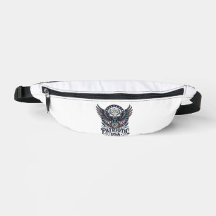 Patriotic Battle Hawk Patriotic Eagle & Hawk Ameri Fanny Pack