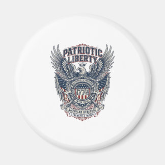 Patriotic Battle Shield 1776 Military Inspired Sym Magnet