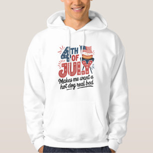 Patriotic BBQ 4th of July Graphic Hoodie