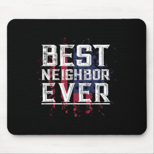 Patriotic Bbq Funny Thank You Gift Best Neighbour Mouse Pad