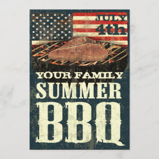 Patriotic BBQ Invitations