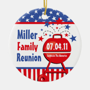 Patriotic BBQ Personalized Ornament