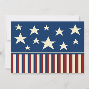 Patriotic BBQ Picnic Summer Party Invitations