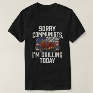 Patriotic BBQ Tee Sorry Communists Grilling