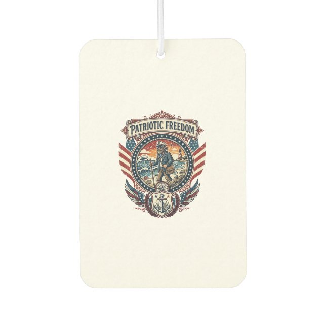 Patriotic Beachcomber Vector Graphic Tee_1 Air Freshener (Front)